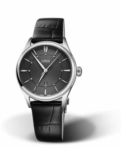 Oris Artelier Date Diamonds 33 Stainless Steel / Grey 01 561 7724 4053-07 5 17 64FC — фото часов Oris Artelier Date Diamonds 33 Stainless Steel / Grey 01 561 7724 4053-07 5 17 64FC — фото часов