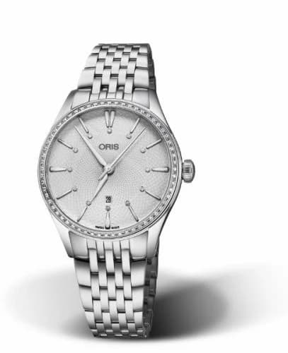 Oris Artelier Date Diamonds 33 Stainless Steel - Diamond / Silver / Bracelet 01 561 7724 4951-07 8 17 79 — фото часов Oris Artelier Date Diamonds 33 Stainless Steel - Diamond / Silver / Bracelet 01 561 7724 4951-07 8 17 79 — фото часов