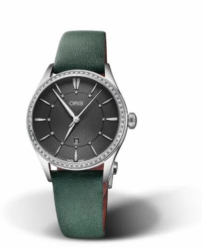 Oris Artelier Date Diamonds 33 Stainless Steel - Diamond / Grey 01 561 7724 4953-07 5 17 35FC — фото часов Oris Artelier Date Diamonds 33 Stainless Steel - Diamond / Grey 01 561 7724 4953-07 5 17 35FC — фото часов