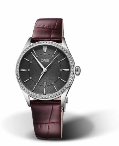 Oris Artelier Date Diamonds 33 Stainless Steel - Diamond / Grey 01 561 7724 4953-07 5 17 63FC — фото часов Oris Artelier Date Diamonds 33 Stainless Steel - Diamond / Grey 01 561 7724 4953-07 5 17 63FC — фото часов