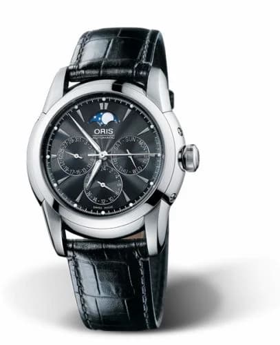 Oris Artelier Complication 40.5 Stainless Steel / Black 01 581 7546 4054-07 5 21 49 — фото часов Oris Artelier Complication 40.5 Stainless Steel / Black 01 581 7546 4054-07 5 21 49 — фото часов