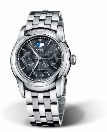 Oris Artelier Complication 40.5 Stainless Steel / Black / Bracelet 01 581 7546 4054-07 8 21 71 — фото часов Oris Artelier Complication 40.5 Stainless Steel / Black / Bracelet 01 581 7546 4054-07 8 21 71 — фото часов