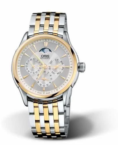 Oris Artelier Complication 40 Stainless Steel - Yelllow Gold / Silver / Bracelet 01 581 7592 4351-07 8 21 74 — фото часов Oris Artelier Complication 40 Stainless Steel - Yelllow Gold / Silver / Bracelet 01 581 7592 4351-07 8 21 74 — фото часов