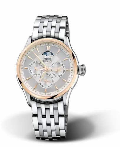 Oris Artelier Complication 35 Stainless Steel - Rose Gold / Silver / Bracelet 01 581 7606 6351-07 8 18 73 — фото часов Oris Artelier Complication 35 Stainless Steel - Rose Gold / Silver / Bracelet 01 581 7606 6351-07 8 18 73 — фото часов