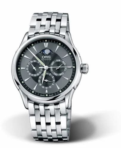 Oris Artelier Complication 40 Stainless Steel / Black / Bracelet 01 582 7592 4054-07 8 21 73 — фото часов Oris Artelier Complication 40 Stainless Steel / Black / Bracelet 01 582 7592 4054-07 8 21 73 — фото часов