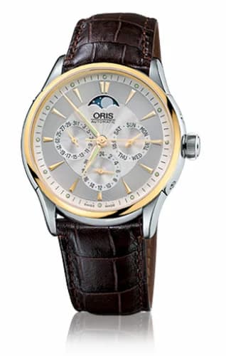 Oris Artelier Complication 40 Stainless Steel - Yellow Gold / Silver 01 582 7592 4351-07 5 21 70FC — фото часов Oris Artelier Complication 40 Stainless Steel - Yellow Gold / Silver 01 582 7592 4351-07 5 21 70FC — фото часов