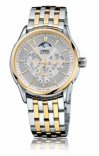 Oris Artelier Complication 40 Stainless Steel - Yellow Gold / Silver / Bracelet 01 582 7592 4351-07 8 21 74 — фото часов Oris Artelier Complication 40 Stainless Steel - Yellow Gold / Silver / Bracelet 01 582 7592 4351-07 8 21 74 — фото часов