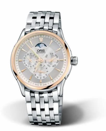 Oris Artelier Complication 40 Stainless Steel - Rose Gold / Silver / Bracelet 01 582 7592 6351-07 8 21 73 — фото часов Oris Artelier Complication 40 Stainless Steel - Rose Gold / Silver / Bracelet 01 582 7592 6351-07 8 21 73 — фото часов