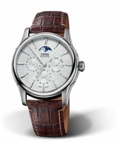 Oris Artelier Complication 40.5 Stainless Steel / Silver 01 582 7689 4051-07 1 21 73FC — фото часов Oris Artelier Complication 40.5 Stainless Steel / Silver 01 582 7689 4051-07 1 21 73FC — фото часов