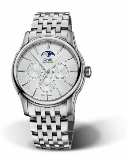 Oris Artelier Complication 40.5 Stainless Steel / Silver / Bracelet 01 582 7689 4051-07 8 21 77 — фото часов Oris Artelier Complication 40.5 Stainless Steel / Silver / Bracelet 01 582 7689 4051-07 8 21 77 — фото часов