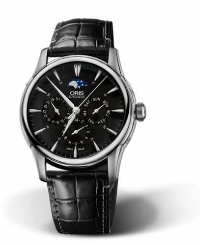 Oris Artelier Complication 40.5 Stainless Steel / Black 01 582 7689 4054-07 1 21 74FC — фото часов Oris Artelier Complication 40.5 Stainless Steel / Black 01 582 7689 4054-07 1 21 74FC — фото часов