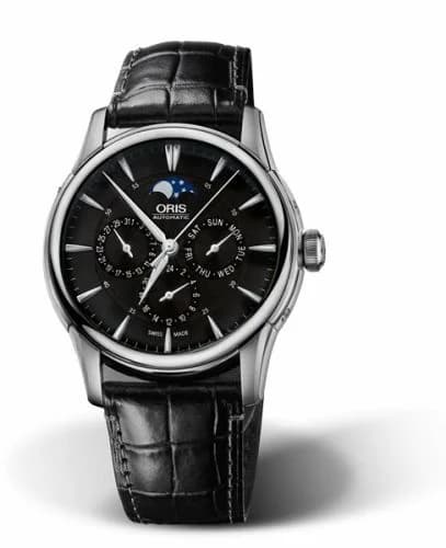 Oris Artelier Complication 40.5 Stainless Steel / Black 01 582 7689 4054-07 5 21 71FC — фото часов Oris Artelier Complication 40.5 Stainless Steel / Black 01 582 7689 4054-07 5 21 71FC — фото часов