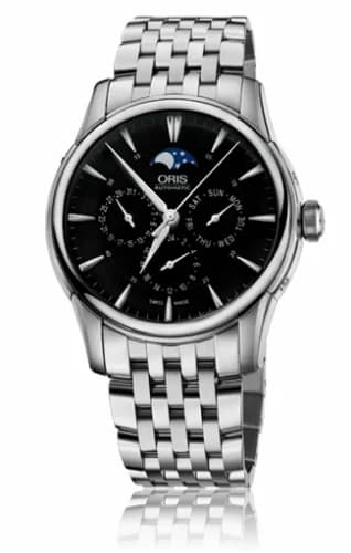 Oris Artelier Complication 40.5 Stainless Steel / Black / Bracelet 01 582 7689 4054-07 8 21 77 — фото часов Oris Artelier Complication 40.5 Stainless Steel / Black / Bracelet 01 582 7689 4054-07 8 21 77 — фото часов