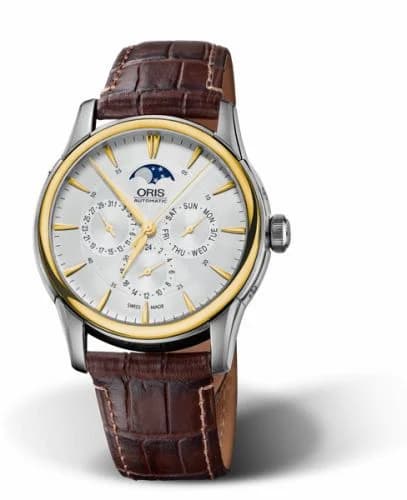 Oris Artelier Complication 40.5 Stainless Steel - Yellow Gold / Silver 01 582 7689 4351-07 1 21 73FC — фото часов Oris Artelier Complication 40.5 Stainless Steel - Yellow Gold / Silver 01 582 7689 4351-07 1 21 73FC — фото часов
