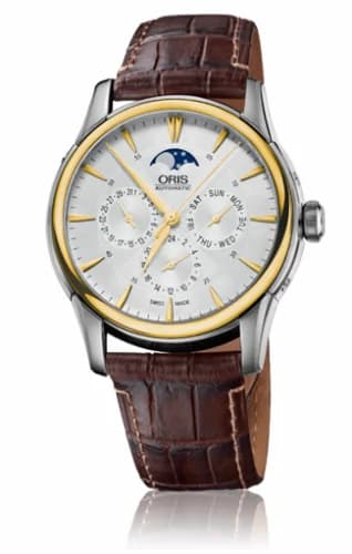 Oris Artelier Complication 40.5 Stainless Steel - Yellow Gold / Silver 01 582 7689 4351-07 5 21 70FC — фото часов Oris Artelier Complication 40.5 Stainless Steel - Yellow Gold / Silver 01 582 7689 4351-07 5 21 70FC — фото часов
