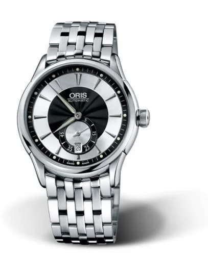 Oris Artelier Small Second Date 40 Stainless Steel / Black - Silver / Bracelet 01 623 7582 4054-07 8 21 73