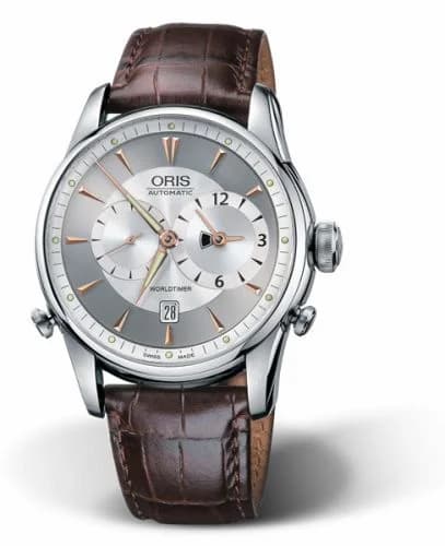 Oris Artelier Worldtimer 42.5 Stainless Steel / Silver 01 690 7581 4051-07 5 22 48 — фото часов Oris Artelier Worldtimer 42.5 Stainless Steel / Silver 01 690 7581 4051-07 5 22 48 — фото часов