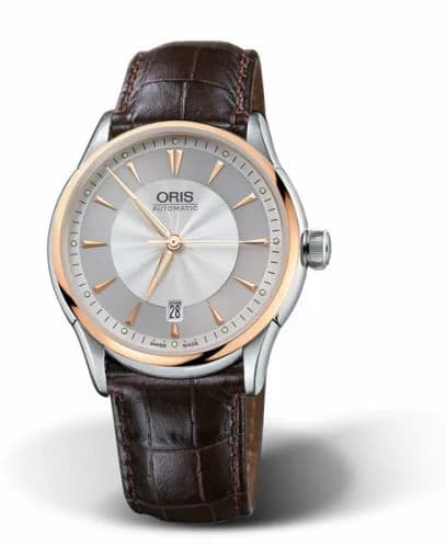 Oris Artelier Date 40 Stainless Steel - Rose Gold / Silver 01 733 7591 6351-07 5 21 70FC — фото часов Oris Artelier Date 40 Stainless Steel - Rose Gold / Silver 01 733 7591 6351-07 5 21 70FC — фото часов