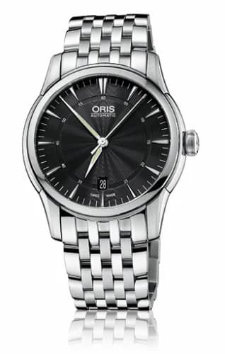 Oris Artelier Date 40 Stainless Steel / Black / Bracelet 01 733 7670 4054-07 8 21 77 x — фото часов Oris Artelier Date 40 Stainless Steel / Black / Bracelet 01 733 7670 4054-07 8 21 77 x — фото часов