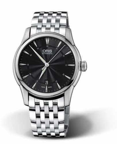 Oris Artelier Date 40 Stainless Steel / Black / Bracelet 01 733 7670 4054-07 8 21 77 — фото часов Oris Artelier Date 40 Stainless Steel / Black / Bracelet 01 733 7670 4054-07 8 21 77 — фото часов