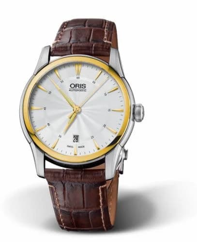 Oris Artelier Date 40 Stainless Steel - Yellow Gold / Silver 01 733 7670 4351-07 1 21 73FC — фото часов Oris Artelier Date 40 Stainless Steel - Yellow Gold / Silver 01 733 7670 4351-07 1 21 73FC — фото часов