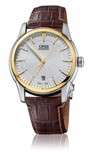 Oris Artelier Date 40.5 Stainless Steel - Yellow Gold / Silver 01 733 7670 4351-07 5 21 70FC x — фото часов Oris Artelier Date 40.5 Stainless Steel - Yellow Gold / Silver 01 733 7670 4351-07 5 21 70FC x — фото часов