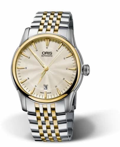 Oris Artelier Date 40.5 Stainless Steel - Yellow Gold / Jungfraujoch 01 733 7670 4381-Set MB — фото часов Oris Artelier Date 40.5 Stainless Steel - Yellow Gold / Jungfraujoch 01 733 7670 4381-Set MB — фото часов