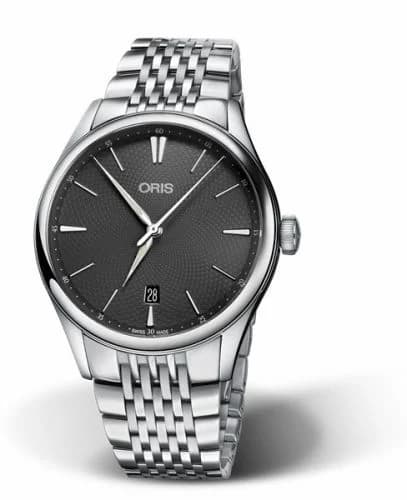 Oris Artelier Date 40 Stainless Steel / Grey / Bracelet 01 733 7721 4053-07 8 21 79 — фото часов Oris Artelier Date 40 Stainless Steel / Grey / Bracelet 01 733 7721 4053-07 8 21 79 — фото часов