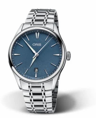 Oris Artelier Date 40 Stainless Steel / Blue / Bracelet 01 733 7721 4055-07 8 21 88 — фото часов Oris Artelier Date 40 Stainless Steel / Blue / Bracelet 01 733 7721 4055-07 8 21 88 — фото часов