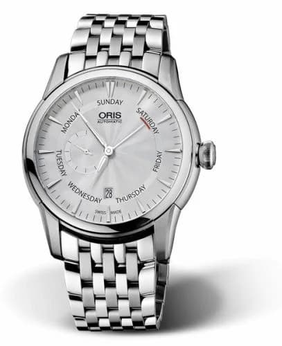Oris Artelier Small Second Pointer Day 44 Stainless Steel / Silver / Bracelet 01 745 7666 4051-07 8 23 77 — фото часов Oris Artelier Small Second Pointer Day 44 Stainless Steel / Silver / Bracelet 01 745 7666 4051-07 8 23 77 — фото часов