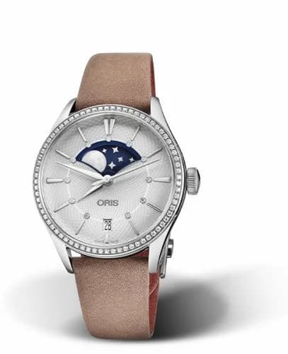 Oris Artelier Grande Lune Date Diamonds 36 Stainless Steel / Silver 01 763 7723 4951-07 5 18 33FC