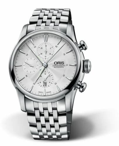 Oris Artelier Chronograph 44 Stainless Steel / Silver / Bracelet 01 774 7686 4051-07 8 23 77 — фото часов Oris Artelier Chronograph 44 Stainless Steel / Silver / Bracelet 01 774 7686 4051-07 8 23 77 — фото часов