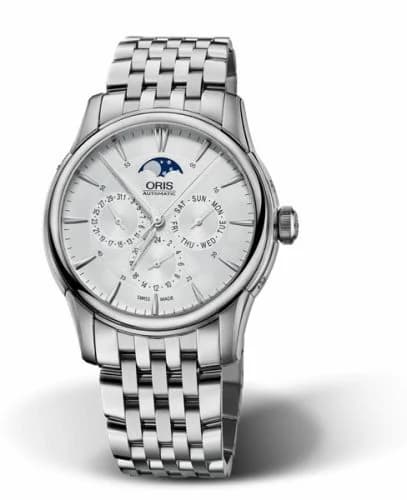 Oris Artelier Complication 40.5 Stainless Steel / Silver / Bracelet 01 781 7703 4051-07 8 21 77 — фото часов Oris Artelier Complication 40.5 Stainless Steel / Silver / Bracelet 01 781 7703 4051-07 8 21 77 — фото часов