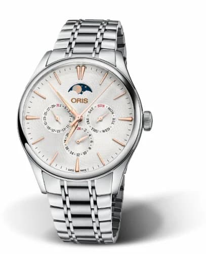 Oris Artelier Complication 40 Stainless Steel / Silver / Bracelet 01 781 7729 4031-07 8 21 88 — фото часов Oris Artelier Complication 40 Stainless Steel / Silver / Bracelet 01 781 7729 4031-07 8 21 88 — фото часов