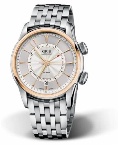 Oris Artelier Alarm Stainless Steel - Rose Gold / Silver / Bracelet 01 908 7607 6351-Set MB
