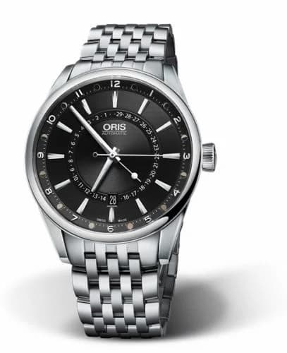 Oris Artix Pointer Moon Date Stainless Steel / Black / Bracelet 01 761 7691 4054-07 8 21 80