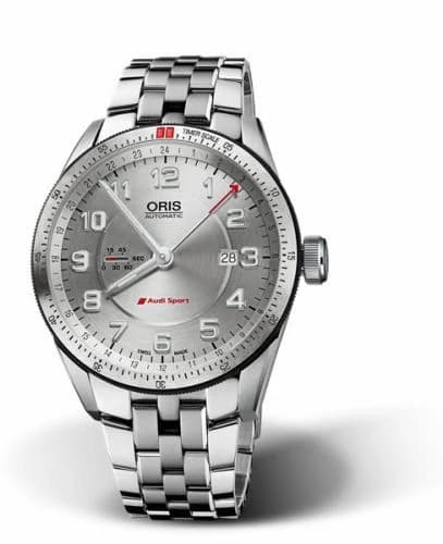 Oris Audi Sport GMT Stainless Steel / Silver / Bracelet 01 747 7701 4461-07 8 22 85