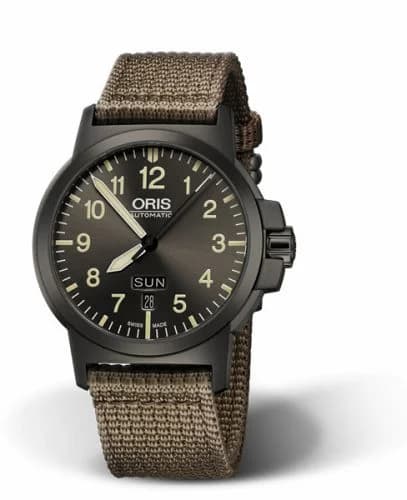 Oris BC3 Advanced Day Date DLC / Grey / Fabric 01 735 7641 4263-07 5 22 22G — фото часов Oris BC3 Advanced Day Date DLC / Grey / Fabric 01 735 7641 4263-07 5 22 22G — фото часов