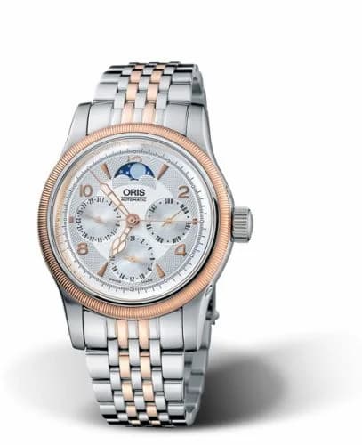Oris Big Crown Complication Stainless Steel - Rose Gold / Silver / Bracelet 01 581 7566 4361-07 8 19 63 — фото часов Oris Big Crown Complication Stainless Steel - Rose Gold / Silver / Bracelet 01 581 7566 4361-07 8 19 63 — фото часов
