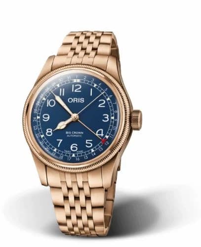Oris Big Crown Original Pointer Date 40 Bronze / Blue / Bracelet 01 754 7741 3165-07 8 20 01 — фото часов Oris Big Crown Original Pointer Date 40 Bronze / Blue / Bracelet 01 754 7741 3165-07 8 20 01 — фото часов