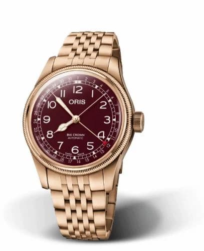 Oris Big Crown Original Pointer Date 40 Bronze / Red / Bracelet 01 754 7741 3168-07 8 20 01 — фото часов Oris Big Crown Original Pointer Date 40 Bronze / Red / Bracelet 01 754 7741 3168-07 8 20 01 — фото часов