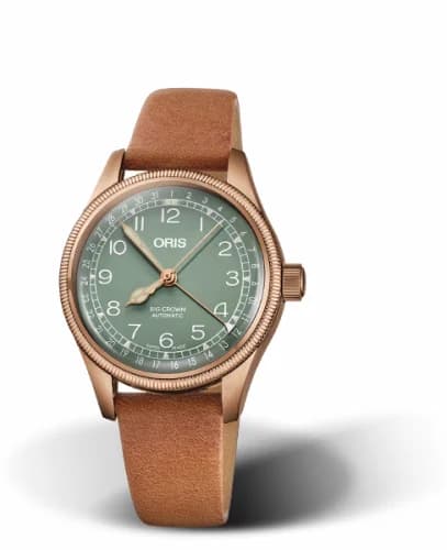 Oris Big Crown Pointer Date 36 Bronze / Green / Strap 01 754 7749 3167-07 5 17 66BR — фото часов Oris Big Crown Pointer Date 36 Bronze / Green / Strap 01 754 7749 3167-07 5 17 66BR — фото часов