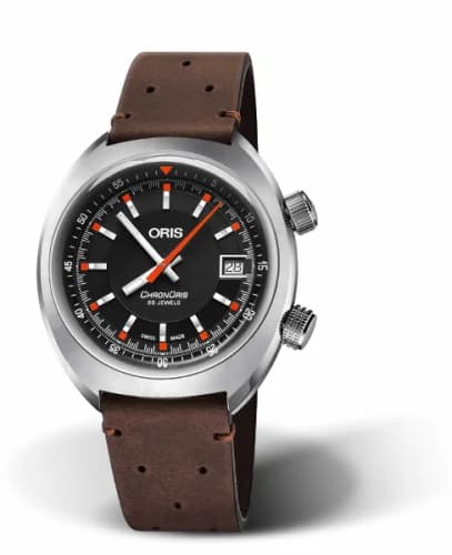 Oris Chronoris Date / Black / Brown Leather 01 733 7737 4054-07 5 19 45 — фото часов Oris Chronoris Date / Black / Brown Leather 01 733 7737 4054-07 5 19 45 — фото часов