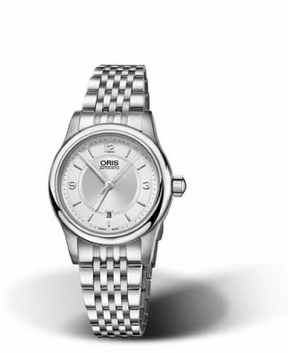Oris Classic Date Lady 28.5 Stainless Steel / Silver / Bracelet 01 561 7650 4031-07 8 14 10 — фото часов Oris Classic Date Lady 28.5 Stainless Steel / Silver / Bracelet 01 561 7650 4031-07 8 14 10 — фото часов