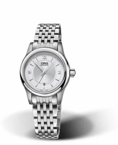 Oris Classic Date Lady 28.5 Stainless Steel / Silver / Bracelet 01 561 7650 4031-07 8 14 61 — фото часов Oris Classic Date Lady 28.5 Stainless Steel / Silver / Bracelet 01 561 7650 4031-07 8 14 61 — фото часов