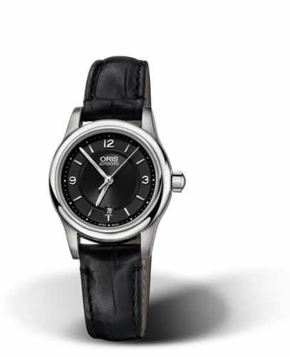 Oris Classic Date Lady 28.5 Stainless Steel - Black 01 561 7650 4034-07 5 14 11 — фото часов Oris Classic Date Lady 28.5 Stainless Steel - Black 01 561 7650 4034-07 5 14 11 — фото часов