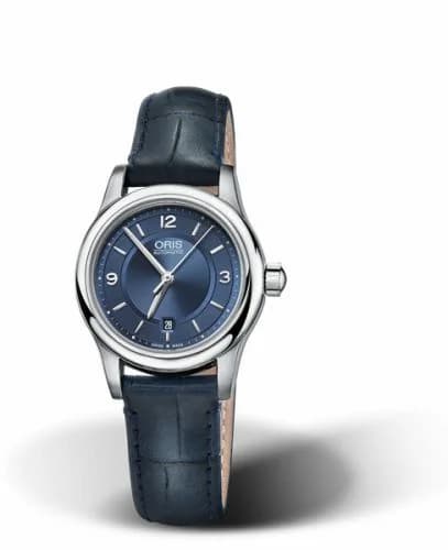 Oris Classic Date Lady 28.5 Stainless Steel / Blue 01 561 7650 4035-07 5 14 85 — фото часов Oris Classic Date Lady 28.5 Stainless Steel / Blue 01 561 7650 4035-07 5 14 85 — фото часов