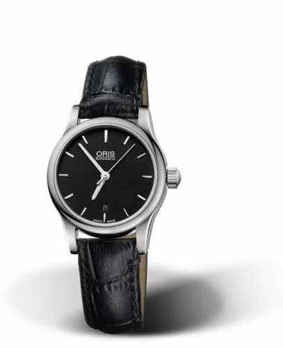 Oris Classic Date Lady 28.5 Stainless Steel / Black 01 561 7650 4054-07 5 14 11 — фото часов Oris Classic Date Lady 28.5 Stainless Steel / Black 01 561 7650 4054-07 5 14 11 — фото часов