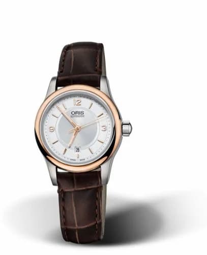 Oris Classic Date Lady 28.5 Stainless Steel - Rose Gold / Silver 01 561 7650 4331-07 5 14 10 — фото часов Oris Classic Date Lady 28.5 Stainless Steel - Rose Gold / Silver 01 561 7650 4331-07 5 14 10 — фото часов