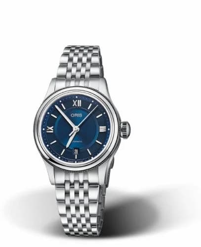 Oris Classic Date Lady 28.5 Stainless Steel / Blue / Bracelet 01 561 7718 4075-07 8 14 10 — фото часов Oris Classic Date Lady 28.5 Stainless Steel / Blue / Bracelet 01 561 7718 4075-07 8 14 10 — фото часов